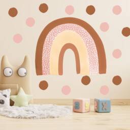 Large Boho Rainbow Wall Decal Pastel Nursery Decor - thumbnail 2
