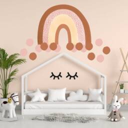Large Boho Rainbow Wall Decal Pastel Nursery Decor - thumbnail 3