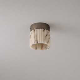 Natural Alabaster Ceiling Light Circular Marble Ceiling Flush Mount Light - Handmade Lighting For Kitchen Island - thumbnail 1