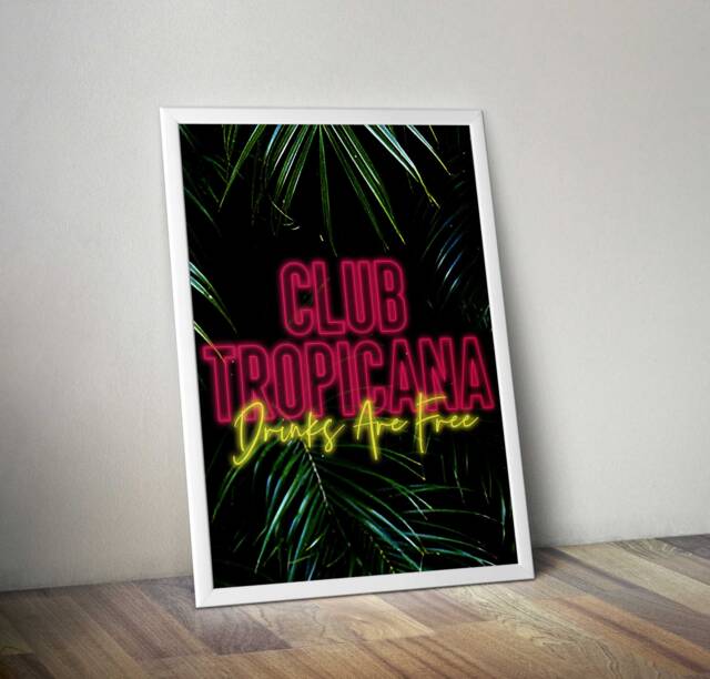 Wham Club Tropicana Limited Edition A2 Print