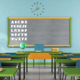 Geometric Alphabet Wall Decal - Modern Kids Room Decor - thumbnail 2