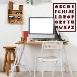 Geometric Alphabet Wall Decal - Modern Kids Room Decor - thumbnail 3
