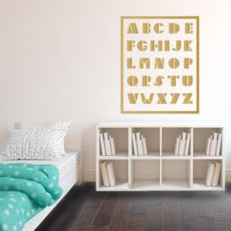 Geometric Alphabet Wall Decal - Modern Kids Room Decor - thumbnail 1