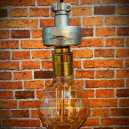 Conduit Box Pendant Light Supplied With 80mm Led Globe Industrial Style