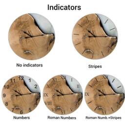 Epoxy Resin Oversized Wall Clock, Live Edge Round Unique Tobo Wood 20 Inch Clock Numbers, Engraved Large - thumbnail 3