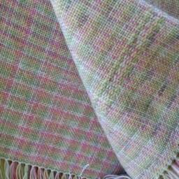 Newborn Baby Blanket. Baptism Throw Lap Green Apple #18W07 - thumbnail 2