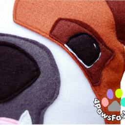 Felt English Bulldog Pillow/Red Brown Stuffed Animal/Bully Plush Pet /English Bulldog Gift/Pet Memorial/Bulldogge Kissen - thumbnail 3