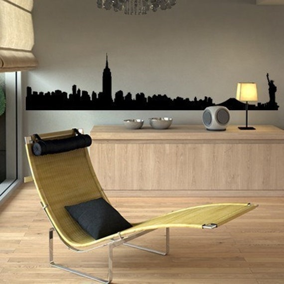 Nyc Manhattan Skyline Decal - Vinyl Wall Sticker - image 1
