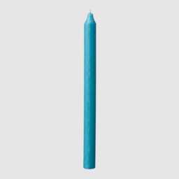 28cm Tall Turquoise Dinner Candle - Blue Wax Rustic Green Taper Decorative - thumbnail 2