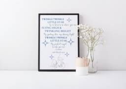Personalised Baby Memorial Print - Infant Loss Gift Twinkle Little Star Remembrance Wall Art Stillbirth Keepsake - thumbnail 1