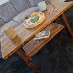 Handmade Wooden Coffee Table - thumbnail 2