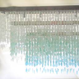 Rectangular Sea Glass Chandelier Lighting Fixture Kitchen Island Light Rectangle - thumbnail 3