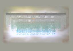 Rectangular Sea Glass Chandelier Lighting Fixture Kitchen Island Light Rectangle