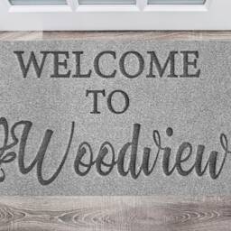 Personalized Family Name Doormat Custom Laser Engraved Synthetic Coir Rug - thumbnail 3