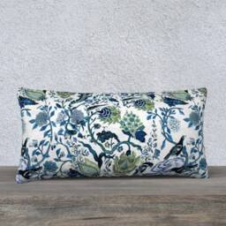 Chinoiserie Pillow, Cushion, Blue & White Durable Fabric, Throw Pillow Cover 18x18 Or 22x22, 20x14, 24x12 Inches, Decor, Decorative - thumbnail 4