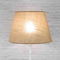 Natural Hessian Tapered Drum Lampshade Handmade in 9 Sizes For Table, Standard & Floor Lamps - thumbnail 2