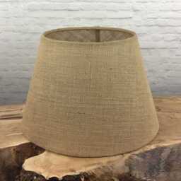 Natural Hessian Tapered Drum Lampshade Handmade in 9 Sizes For Table, Standard & Floor Lamps - thumbnail 3