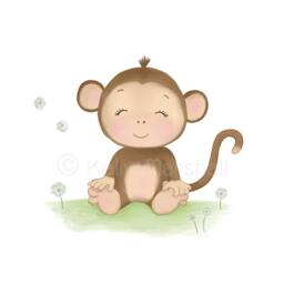 Monkey Nursery Art - Baby Shower -Monkey Decor Prints Safari Print Sweet Cheeks Images - thumbnail 2