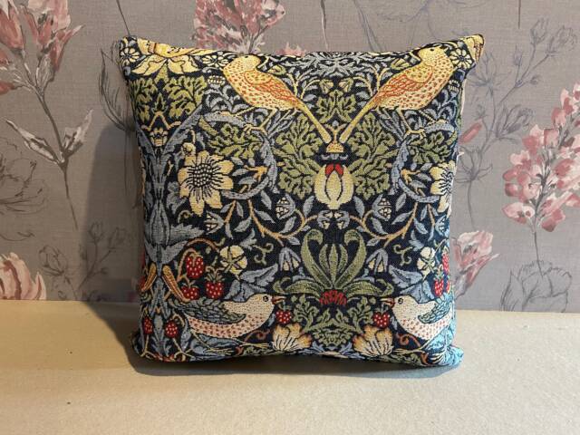 William Morris Strawberry Thief Scatter Cushion - image 1