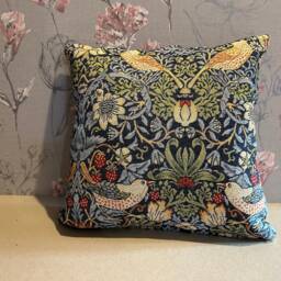William Morris Strawberry Thief Scatter Cushion - thumbnail 4