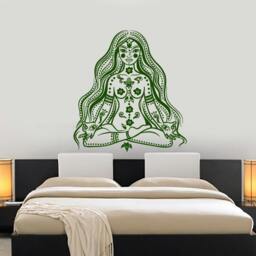 Wall Vinyl Decal Yoga Pose Chakra Asana Studio Room Buddhism Hinduism Modern Home Decor 1227Dz - thumbnail 2