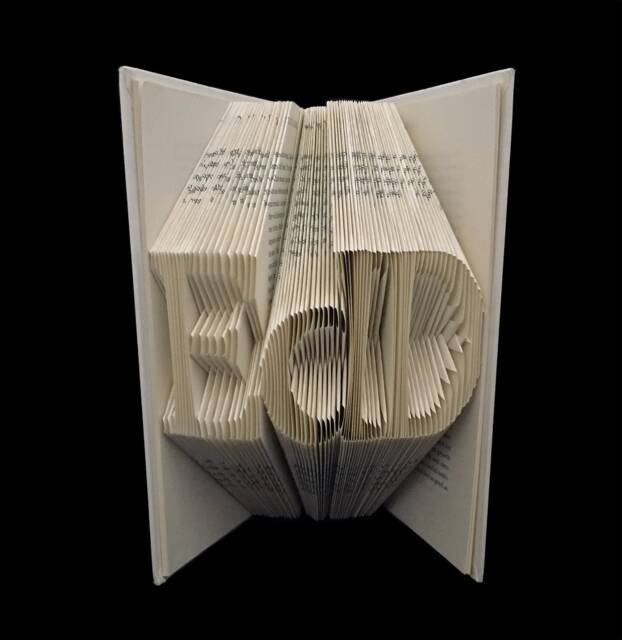 Edd - Doctor Education Educator Graduation Gift Professor 3 Letters Folded-Book Art Sculpture Unique -Custom -Personal - image 1