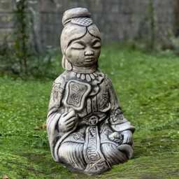 Stone Asian Serenity Figurine Concrete Meditation Decoration Zen Goddess Sculpture Outdoor Spaces Chinese Woman Statue Peaceful Ornament - thumbnail 3