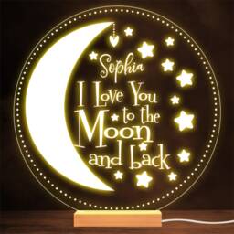 I Love You To The Moon & Back Stars Personalised Gift Night Light - thumbnail 1