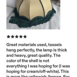 Hand-stitched Silk Lampshade Victorian Oyster Dome With Rayon Fringe - thumbnail 4