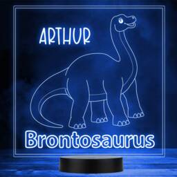 Kids Brontosaurus Dinosaur Fan Cute Led Personalised Gift Night Light