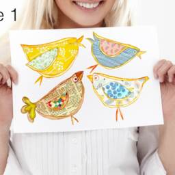 Chicken Wall Decals, 4-Set, Kitchen Decor, Stickers, Tile Furniture Home D??cor - thumbnail 3