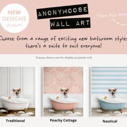 Jack Russell Terrier Dog in A Bath Print, Bathing, Funny Bathroom Animal Bathtub, Tub Whimsy - thumbnail 2