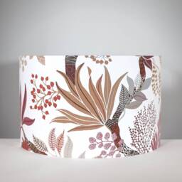 Tropical Scandi Leaf Lampshade Silver Lining 25cm To 45cm Diameter, Funky Botanical Flower Floral Handmade By Vivid Shades - thumbnail 4