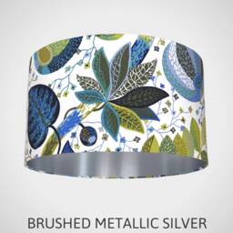 Tropical Scandi Leaf Lampshade Silver Lining 25cm To 45cm Diameter, Funky Botanical Flower Floral Handmade By Vivid Shades - thumbnail 1