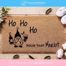 Funny Gnome Gift - Ho Pour That Merlot Wine Doormat Christmas Gifts For Her Mums Moms - thumbnail 1
