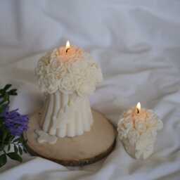 Flower Bouquet Candle - Floral Rose & Peony Soy Wax Mother's Day Gift Romantic Home Decor Wedding - thumbnail 3