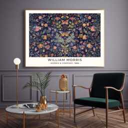 William Morris Art Print, Butterfly Flower Botanical Print, Wall Art - thumbnail 3