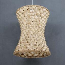 Hand Woven Bamboo Pendant Lamp Natural Circular Lampshade - thumbnail 2