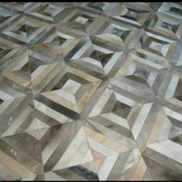 Cowhide Patchwork Rug Raw Leather Argentina - Free Shipping Rug, 6' X 8', Mix Of Taupe, Beige & Grey - thumbnail 2