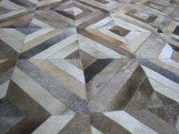 Cowhide Patchwork Rug Raw Leather Argentina - Free Shipping Rug, 6' X 8', Mix Of Taupe, Beige & Grey - thumbnail 1
