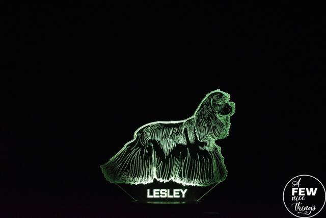 Personalised Cocker Spaniel Led Night Light Engraved Dog Lamp - image 1
