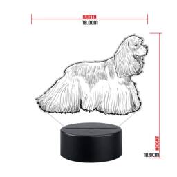 Personalised Cocker Spaniel Led Night Light Engraved Dog Lamp - thumbnail 2