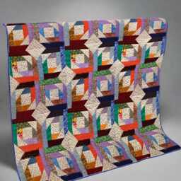 Cottage Windows Quilt Scrap-Friendly Throw - PDF Pattern - thumbnail 2