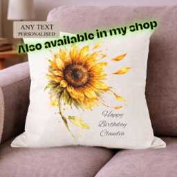 Personalised Wildflower Cushion, Custom Message, Gift For Mum, Nan, Grandma - thumbnail 4