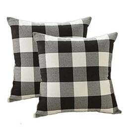 Personalized Throw Pillow/Monogram Last Name Buffalo Plaid Decorative Home Decor - thumbnail 3