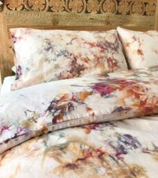 Phoenix Hand Dyed Cotton Duvet Cover Set, Boho Bedding