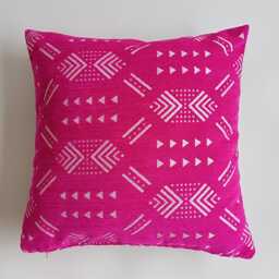 Moroccan Velvet Cushion Cover, Handmade Brocade Pink Pillow Case, Decorative 20''x20''/50x50 cm