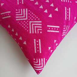 Moroccan Velvet Cushion Cover, Handmade Brocade Pink Pillow Case, Decorative 20''x20''/50x50 cm - thumbnail 3