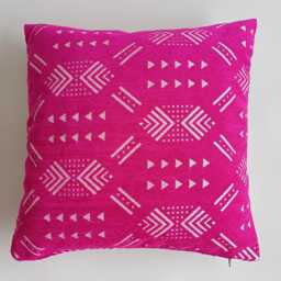 Moroccan Velvet Cushion Cover, Handmade Brocade Pink Pillow Case, Decorative 20''x20''/50x50 cm - thumbnail 4