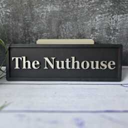 The Nuthouse Sign Funny 3D Letter Wooden Wall Decor - thumbnail 4